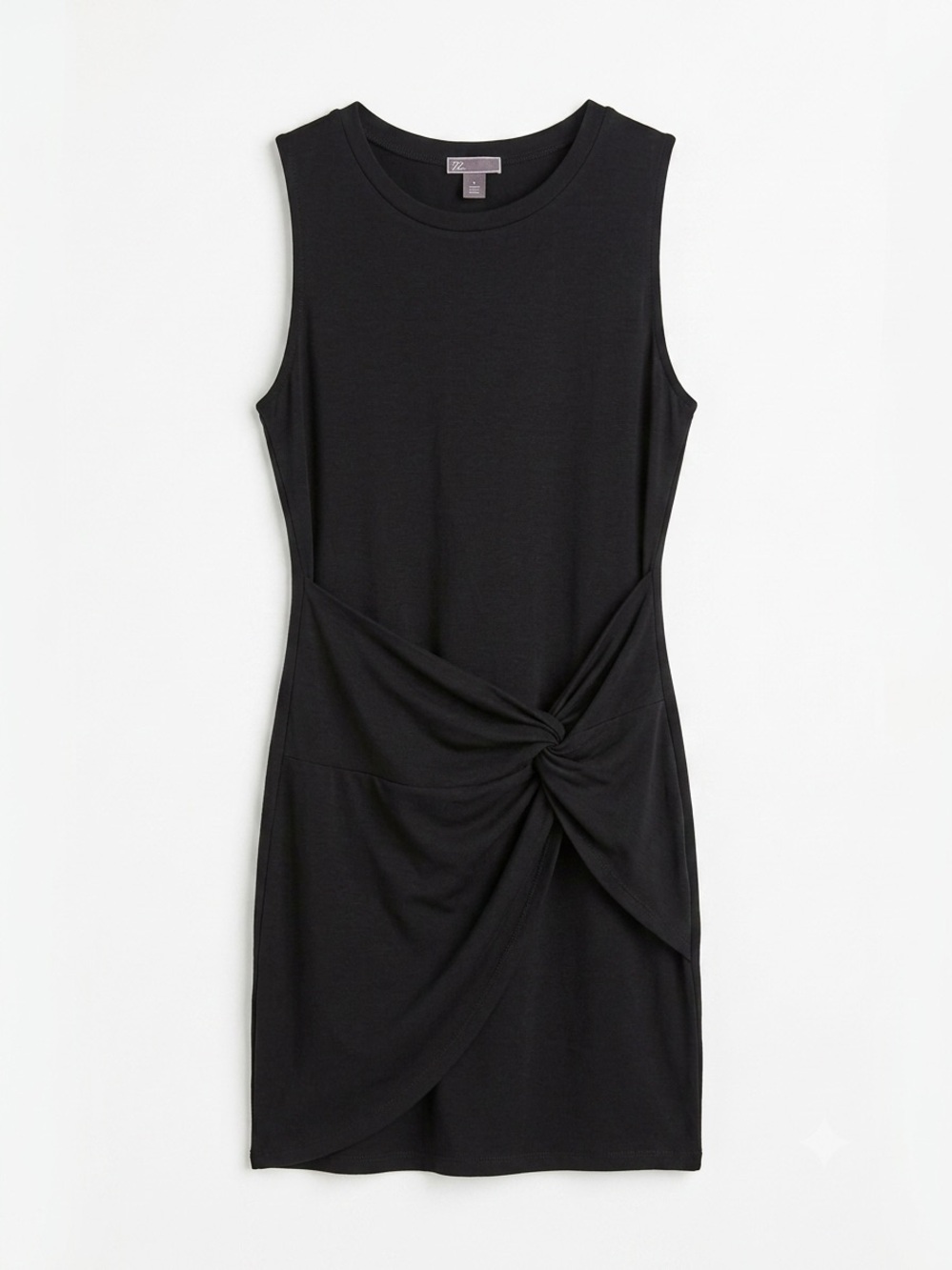 Chelsea28 Black Twist Front Sleeveless Midi Dress Size S
